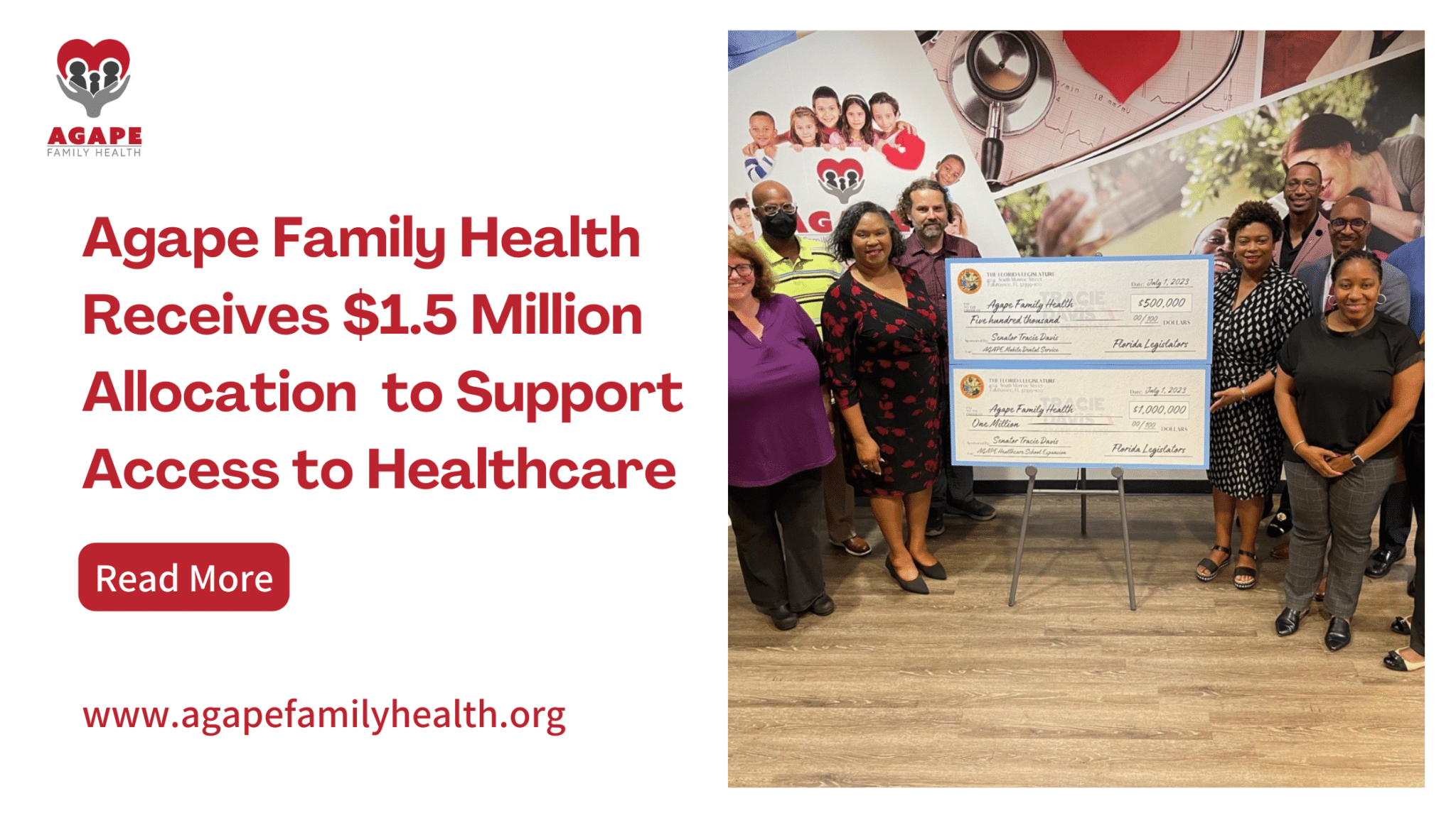 Agape Family Health Receives $1.5 Million Allocation to Support Access to Healthcare